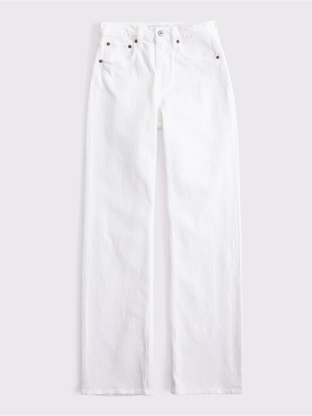 Abercrombie & Fitch White Straight-Leg Women's Jeans